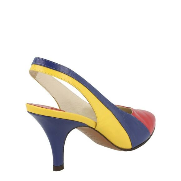 Ferragamo Partenope  Archive Limited Edition 1980's Slingback Pumps Color Block - Picture 3 of 6